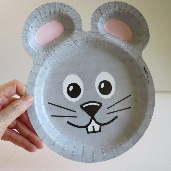 GRAY MOUSE ZOO PALS Hefty paper plate (1 item) - Picture 2 of 4